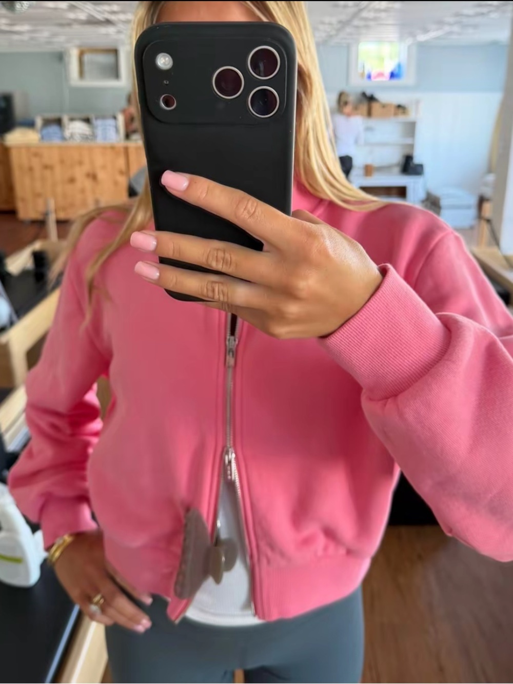 Parke Zip up Mockneck (Bloom) size S/M